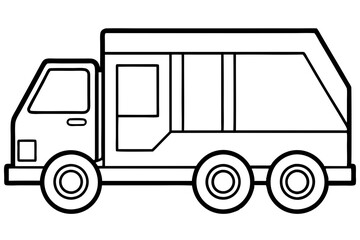 Obraz premium Minimalist Garbage Truck Vector Art