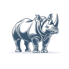 Fototapeta premium rhinoceros isolated on white