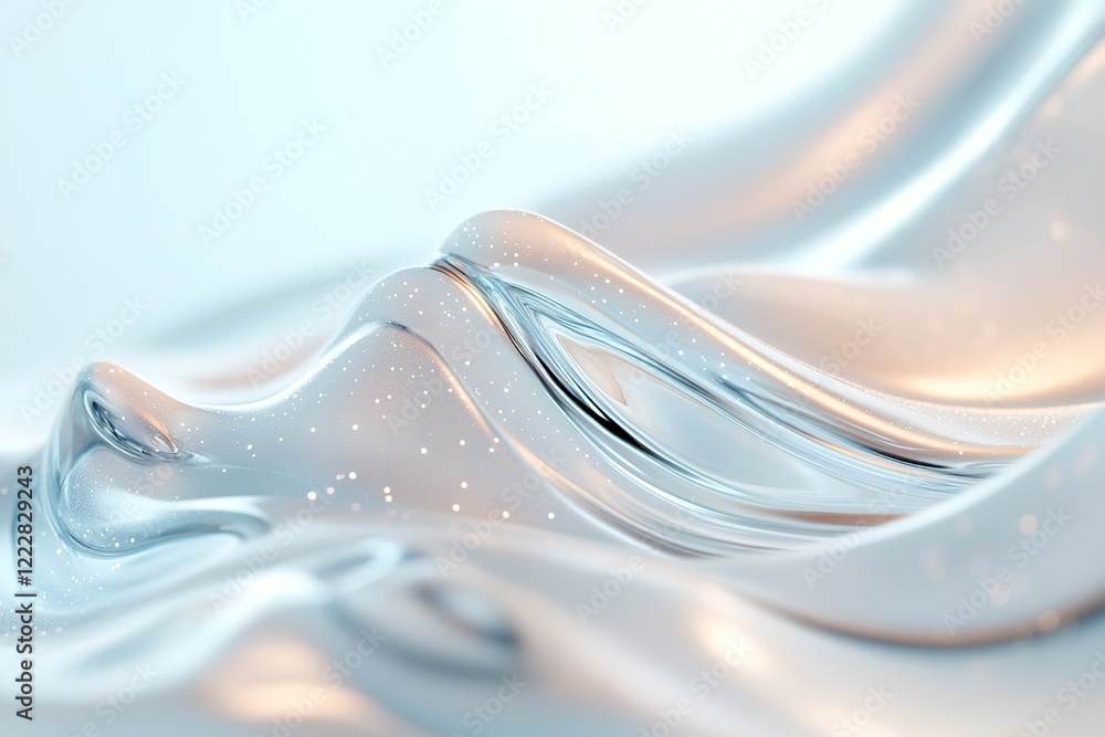Poster fluid and captivating patterns of glowing blue and turquoise water veins create an enchanting displa