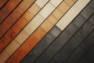 Textured wooden panels arranged diagonally in warm tones, showcasing craftsmanship and design potential