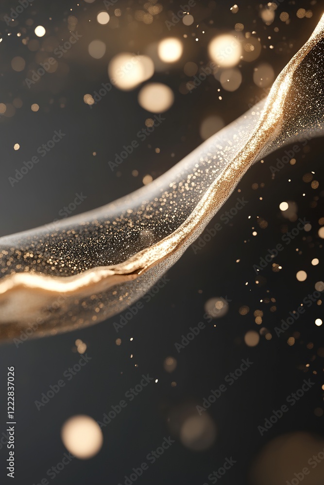 Poster golden veins branch out in elegant patterns, softly glowing against a rich gradient background. subt