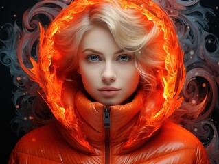 Elegant smiling model, frontal face capture, radiant beauty, poised expression, fashion essence.