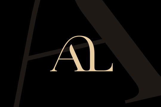 AL or LA letter logo icon design. Classic style luxury initials monogram.