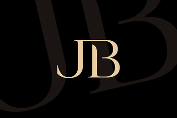JB or BJ letter logo icon design. Classic style luxury initials monogram.