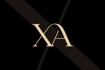 XA or AX letter logo icon design. Classic style luxury initials monogram.