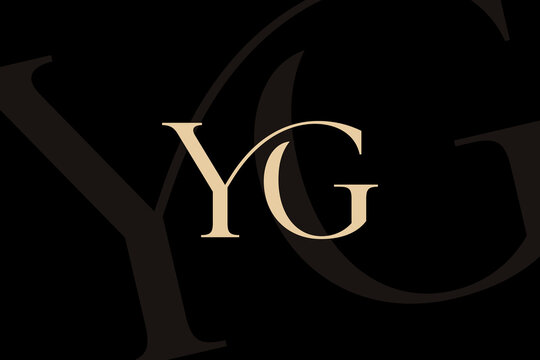 YG or GY letter logo icon design. Classic style luxury initials monogram.