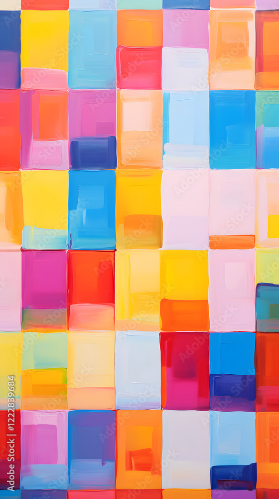 Poster digital retro squares painting abstract geometric pattern graphics poster background