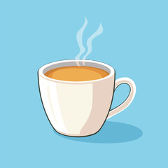 Simple flat vector illustration of a coffee cup