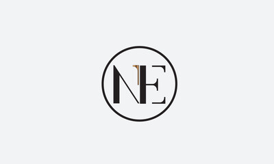 NE, EN , E , N , Abstract Letters Logo Monogram	