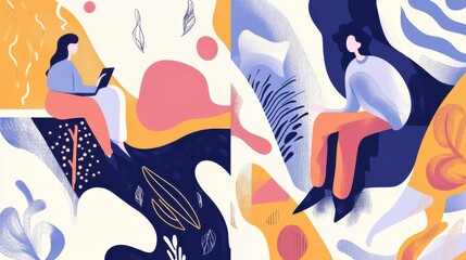 Entrepreneurship abstract concept vector illustration set. Business opportunity, startUp, investment, financial adviser, startup launch, franchising, business venture, mentoring abstract metaphor. il