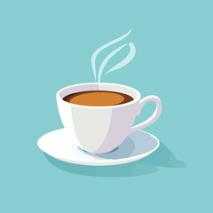 Simple flat vector illustration of a coffee cup