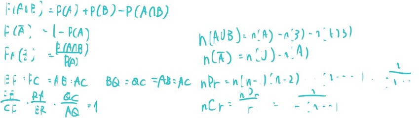 高校数学の公式のグラフィック素材