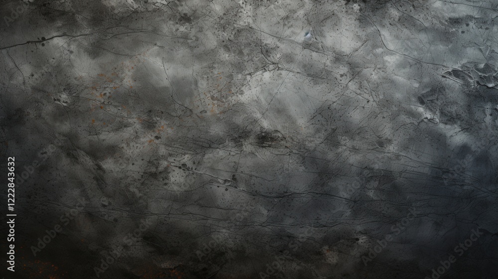 Poster textured dark surface with scratches and variations in tone displaying a worn and weathered aestheti