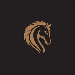 Horse head logo design vector