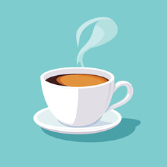 Simple flat vector illustration of a coffee cup