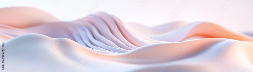 Poster rippling patterns in soft pastel tones create a soothing effect, with subtle glowing veins spreading