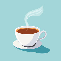 Simple flat vector illustration of a coffee cup