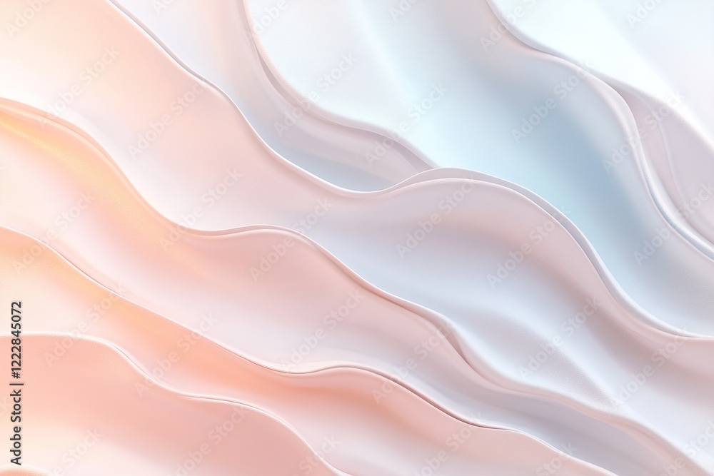 Poster soft pastel tones blend in an abstract ripple effect. glowing vein patterns subtly spread across a n