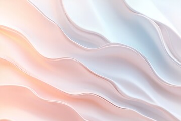 Obraz premium Soft pastel tones blend in an abstract ripple effect. Glowing vein patterns subtly spread across a neutral background, providing ample space for text and a modern, calming feel