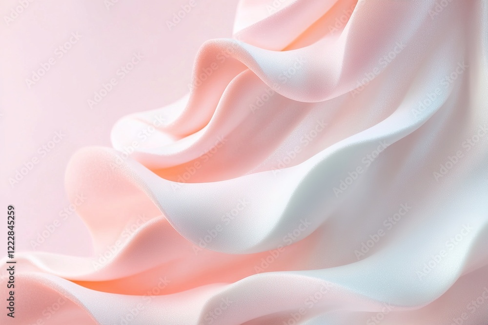 Poster calming abstract ripple effect in soft pastel tones with glowing vein patterns spreads across a neut