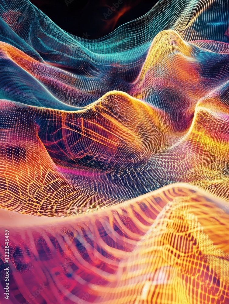 Poster abstract visuals represent financial growth and tax efficiency as integral aspects of the evolving d