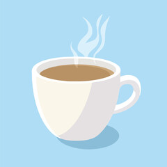 Simple flat vector illustration of a coffee cup