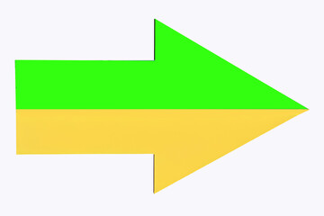 Green yellow arrow right