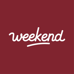 Weekend Typography Stylish Vector Illustration Template - Fun and Relaxing Text Design for Background Wallpaper and Weekend Vibes Quotes