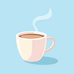 Simple flat vector illustration of a coffee cup