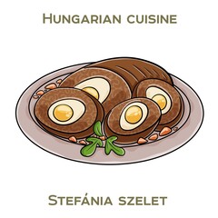 Stefania Szelet is a traditional Hungarian dish featuring tender beef, smoky bacon, and hearty vegetables, slow-cooked to perfection.
