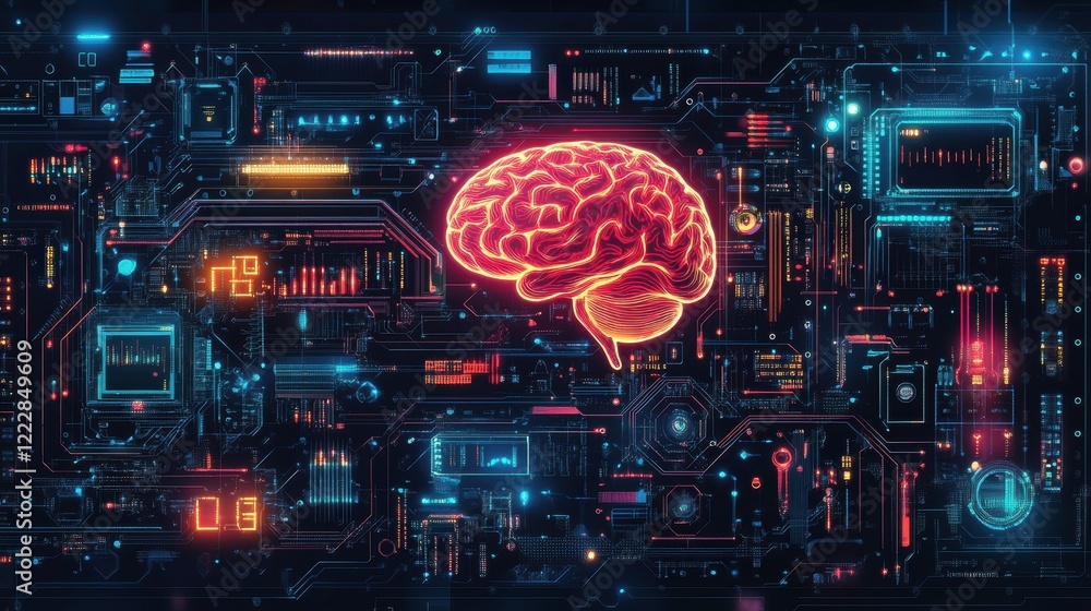 Aufkleber innovating neuromorphic computing chips in the laboratory a breakthrough in ai technology