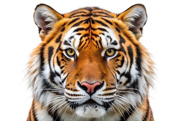 Fototapeta premium tiger heads white background
