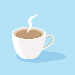 Simple flat vector illustration of a coffee cup