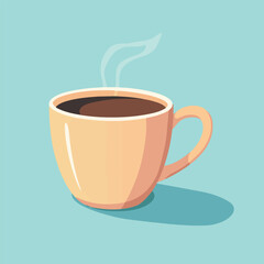 Simple flat vector illustration of a coffee cup