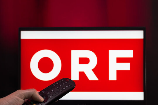 ORF projected on television, Austria's leading public broadcaster...Channel specialized in Austrian news and entertainment.