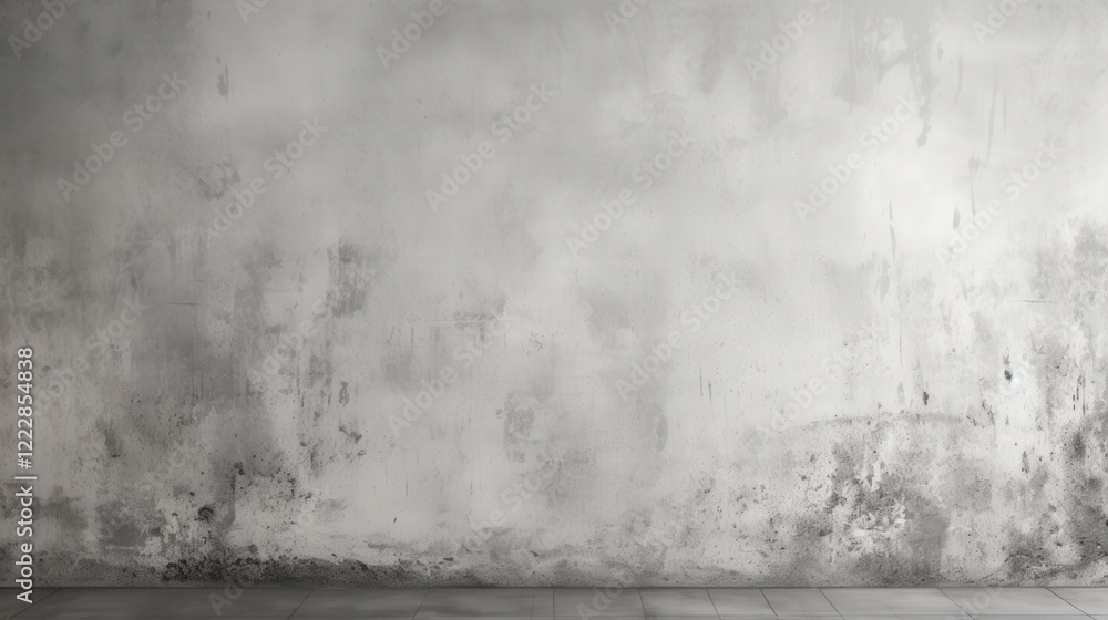 Poster grunge style grey wall panel with subtle texture and whitelight for versatile backgrounds in photogr