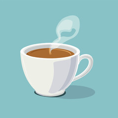 Simple flat vector illustration of a coffee cup