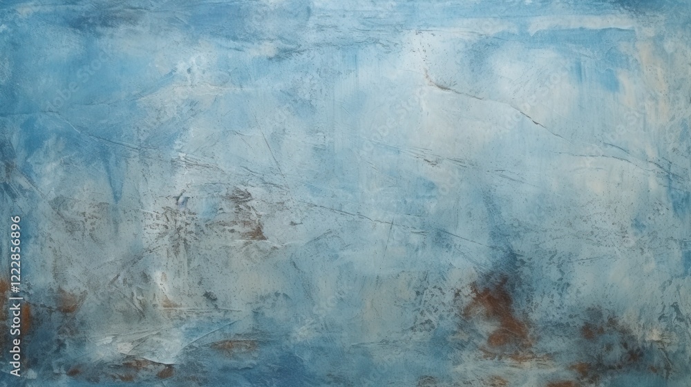 Poster textured blue wall with old concrete surface and subtle variations in color and tone for abstract ba