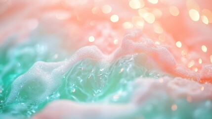 Fototapeta premium Abstract Pastel Foam Texture with Sparkling Lights
