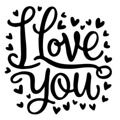 I Love you vector
