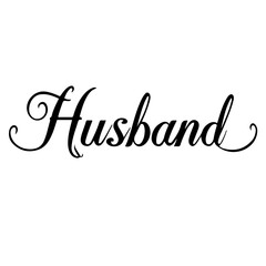Husband lettering vector