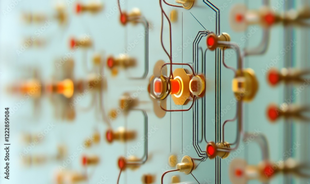 Aufkleber isolated chip structure with micro circuit design and connections