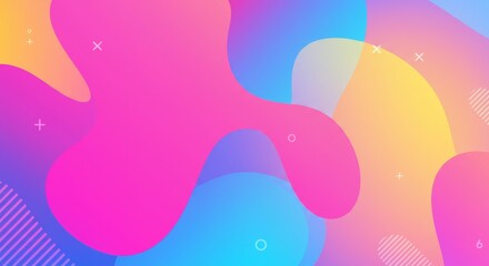 Fototapeta premium Vibrant Abstract: Dynamic colorful abstract design featuring fluid shapes and gradients, creating a visually stimulating composition perfect for backgrounds and graphic applications. 