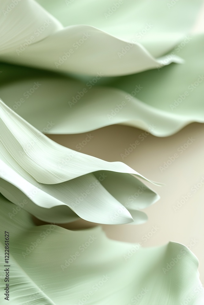 Poster oversized banana leaves in rich green tones create a striking backdrop with smooth gradients transit