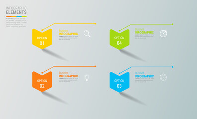 Steps infographic template design