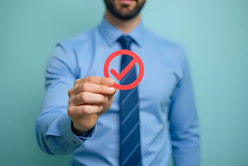 Man in Corporate Office Reviewing and Choosing Options - Decision-Making Process
