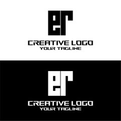 creative letter logo er design vector