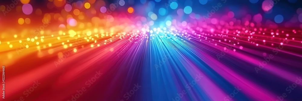 Poster vibrant abstract background with colorful rays of light creating a dynamic scene for creative projec
