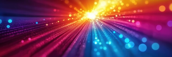 Fototapeta premium Colorful Abstract Background with Rays of Light Creating a Dynamic and Vibrant Atmosphere for Creative Projects and Digital Designs