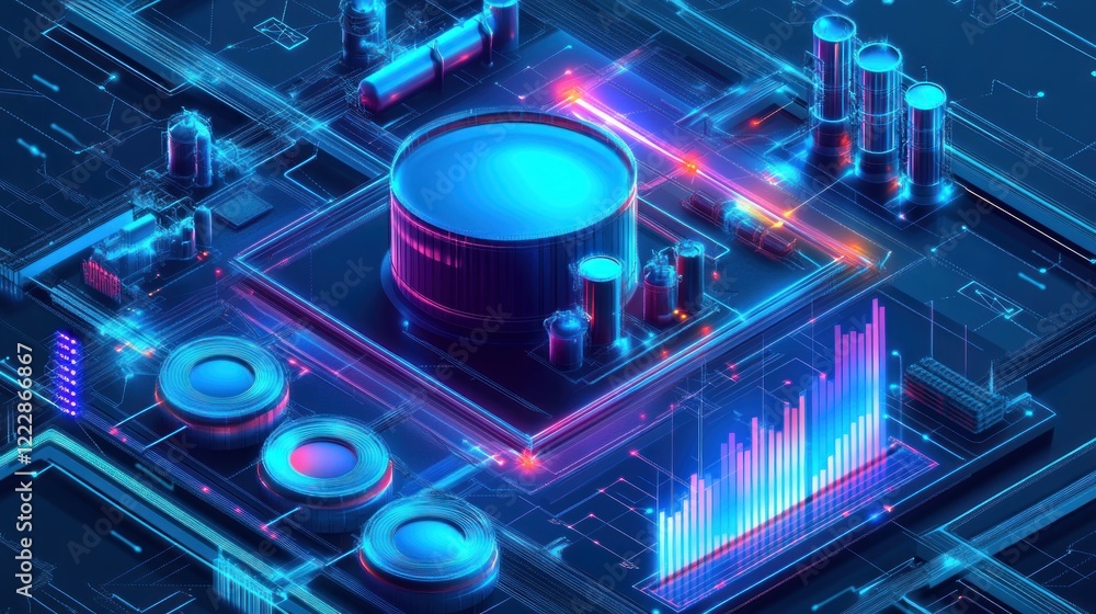 Aufkleber digital industrial complex data visualization system
